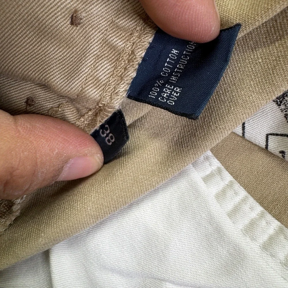 Polo Ralph Lauren Chino Shorts 38 Tan Khaki Cotton Twill Preppy Classic Fit‎
